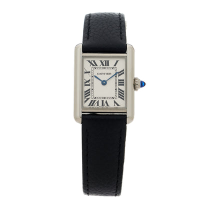 Cartier Stainless Steel Calfskin 22mm Must de Cartier Tank Quartz Watch 1 of 5