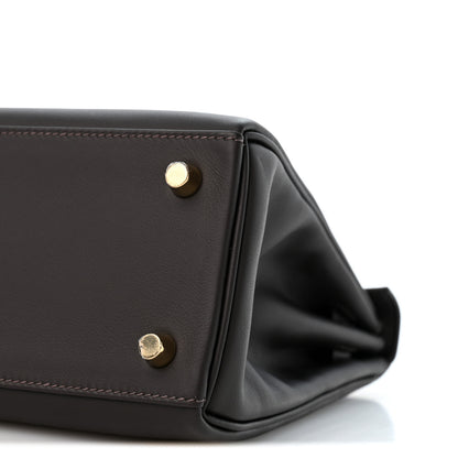 Hermes Swift Kelly Retourne 25 Bai Brun 10 of 10