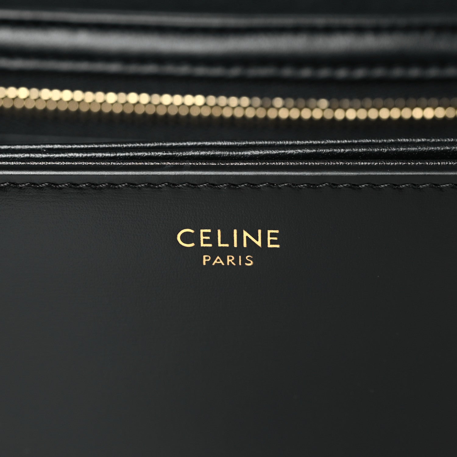 Celine Shiny Calfskin Teen Triomphe Black 6 of 9