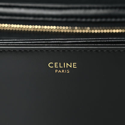 Celine Shiny Calfskin Teen Triomphe Black 6 of 9