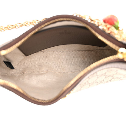 Gucci GG Supreme Monogram Textured Dollar Calfskin Web Small Ophidia GG Handbag Beige Ebony New Acero 5 of 14