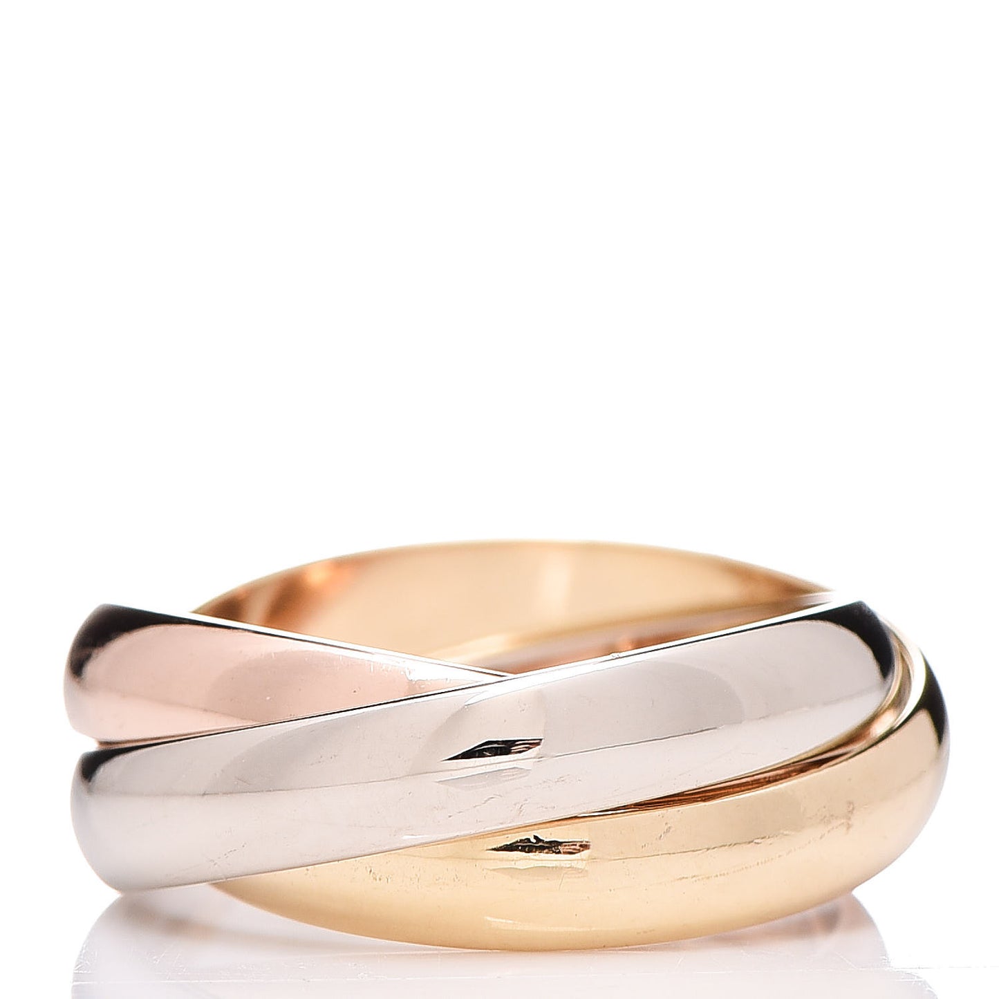 18K Pink Yellow White Gold Classic Les Must De Trinity Ring 52 6