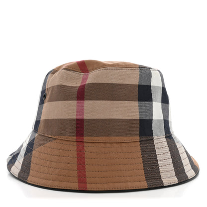 Burberry Cotton Canvas Exaggerated Check Bucket Hat M Birch Brown 6 of 8