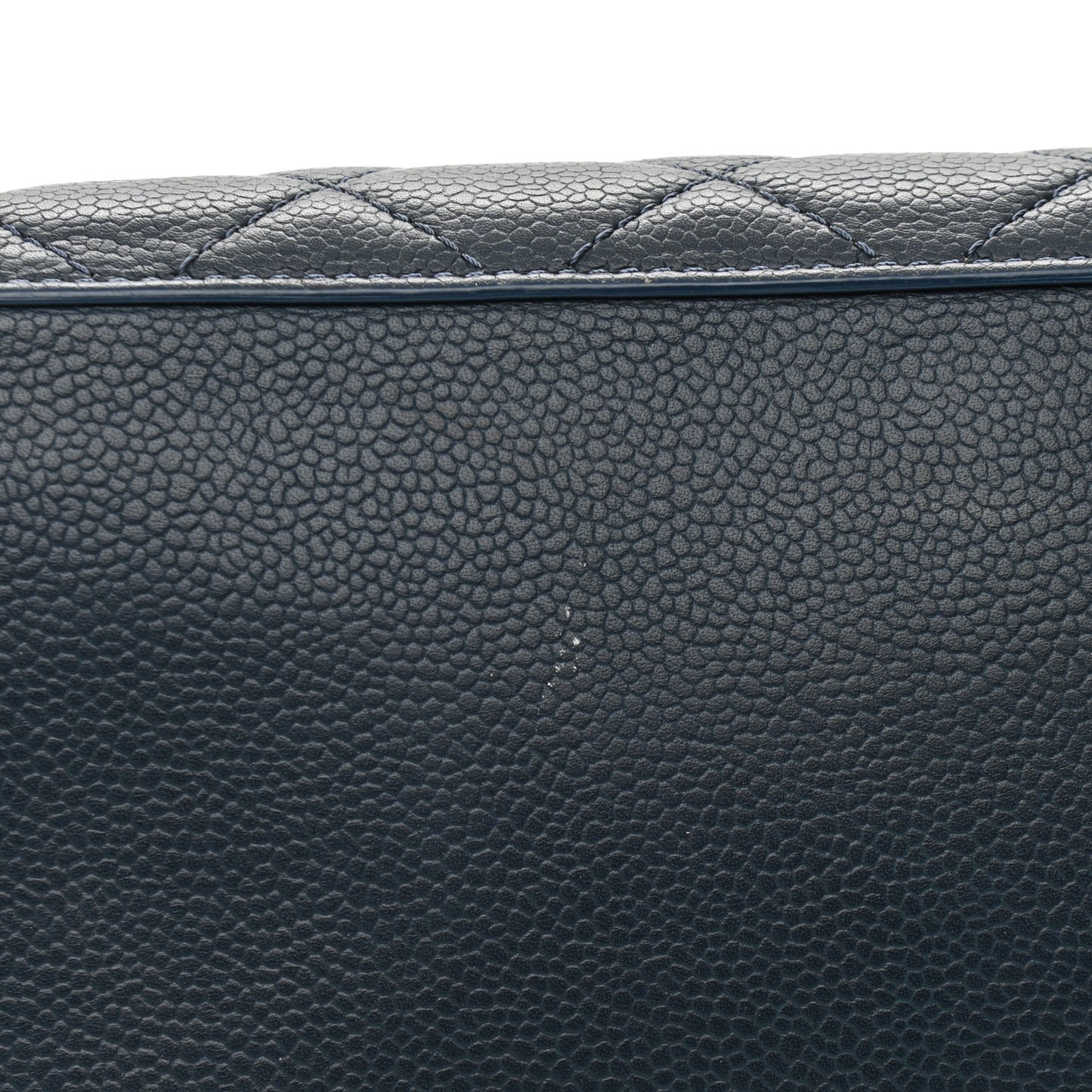 Caviar Quilted Large CC Box Shopping Tote Navy