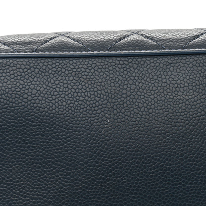 Chanel Caviar Quilted Large CC Box Shopping Tote Navy 16 of 24