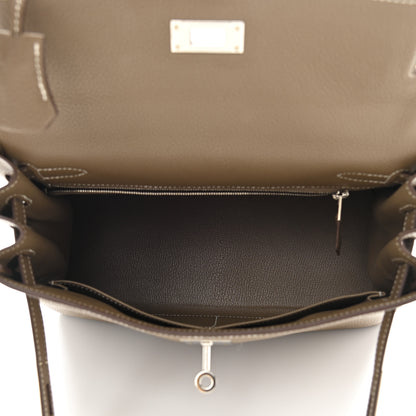 Hermes Togo Kelly Retourne 28 Etoupe 5 of 13