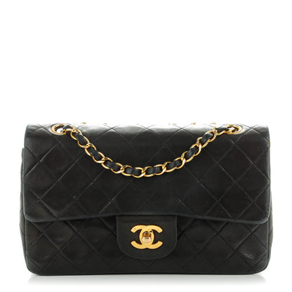 Chanel Lambskin Quilted Small Double Flap Dark Brown 1 of 9