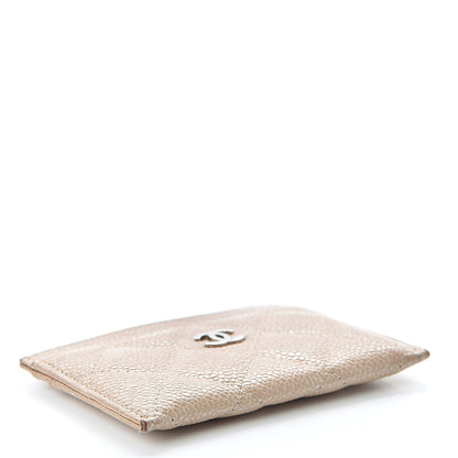 Chanel Iridescent Caviar Quilted Card Holder Beige 4 of 13