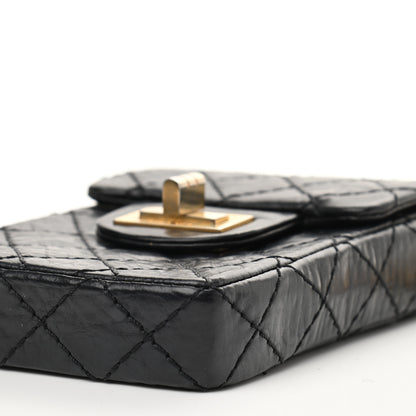 Chanel Aged Calfskin Quilted 2.55 Reissue Phone Case Black 9 of 11