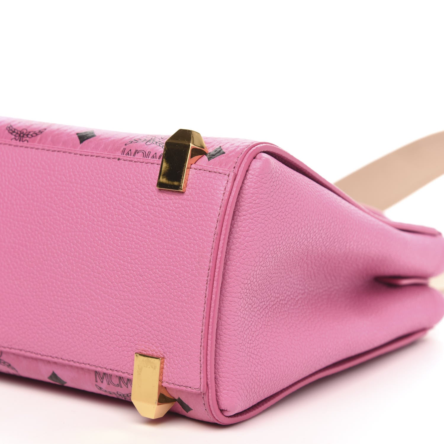 MCM Visetos Corina Shoulder Bag Pink 9 of 10