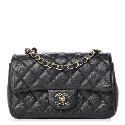 Chanel Caviar Quilted Mini Rectangular Flap Dark Charcoal 1 of 9