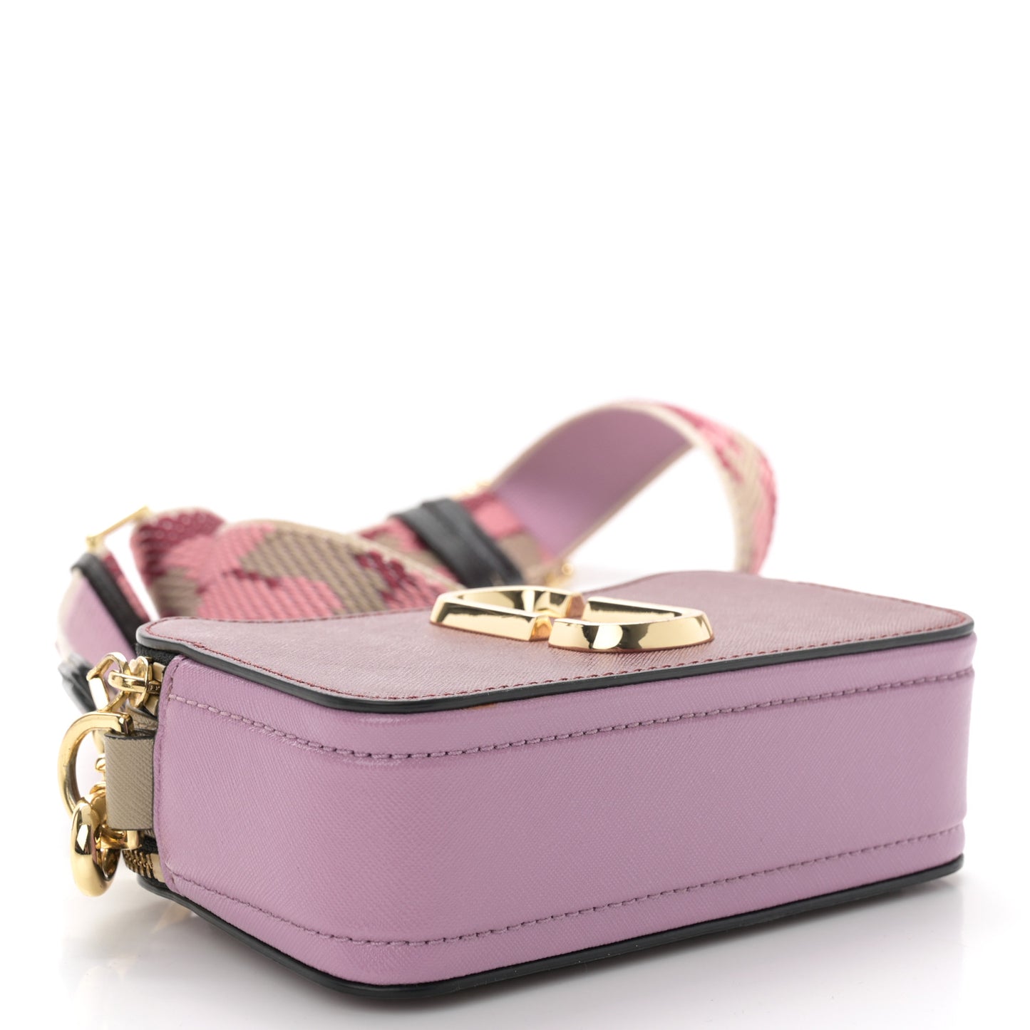 Saffiano Small Snapshot Camera Bag Burgundy Pink