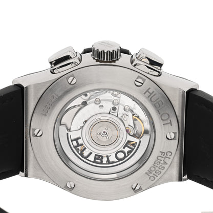 Hublot Titanium Alligator 45mm Classic Fusion Aerofusion Chronograph Automatic Watch Black 525.NX.0170.LR 4 of 5
