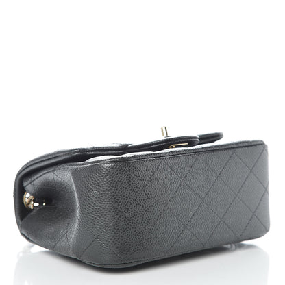 Chanel Caviar Quilted Mini Square Flap Dark Grey 4 of 9