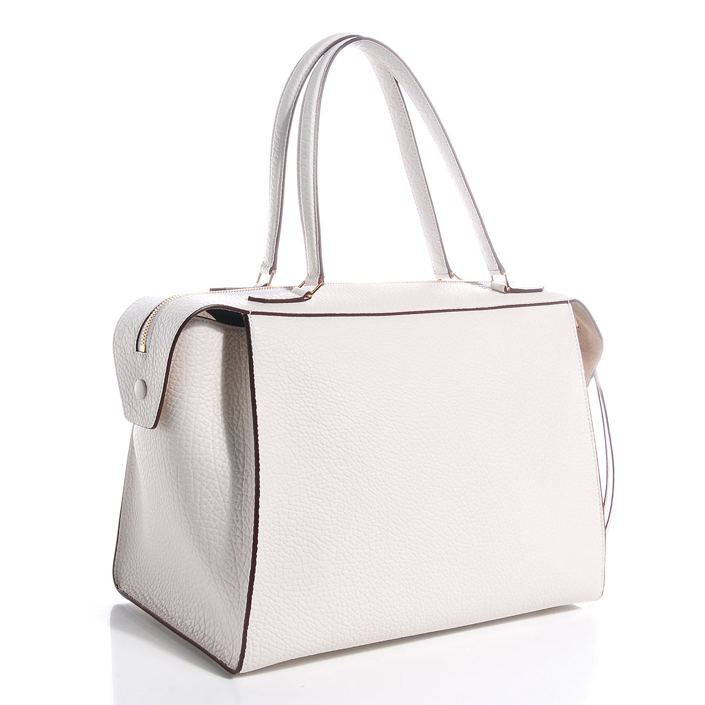 Bullhide Calfskin Medium Ring Bag White