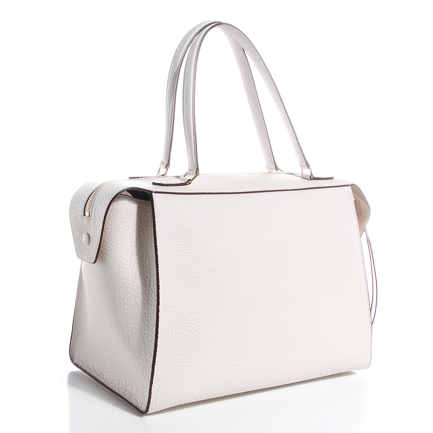 Celine Bullhide Calfskin Medium Ring Bag White 3 of 8