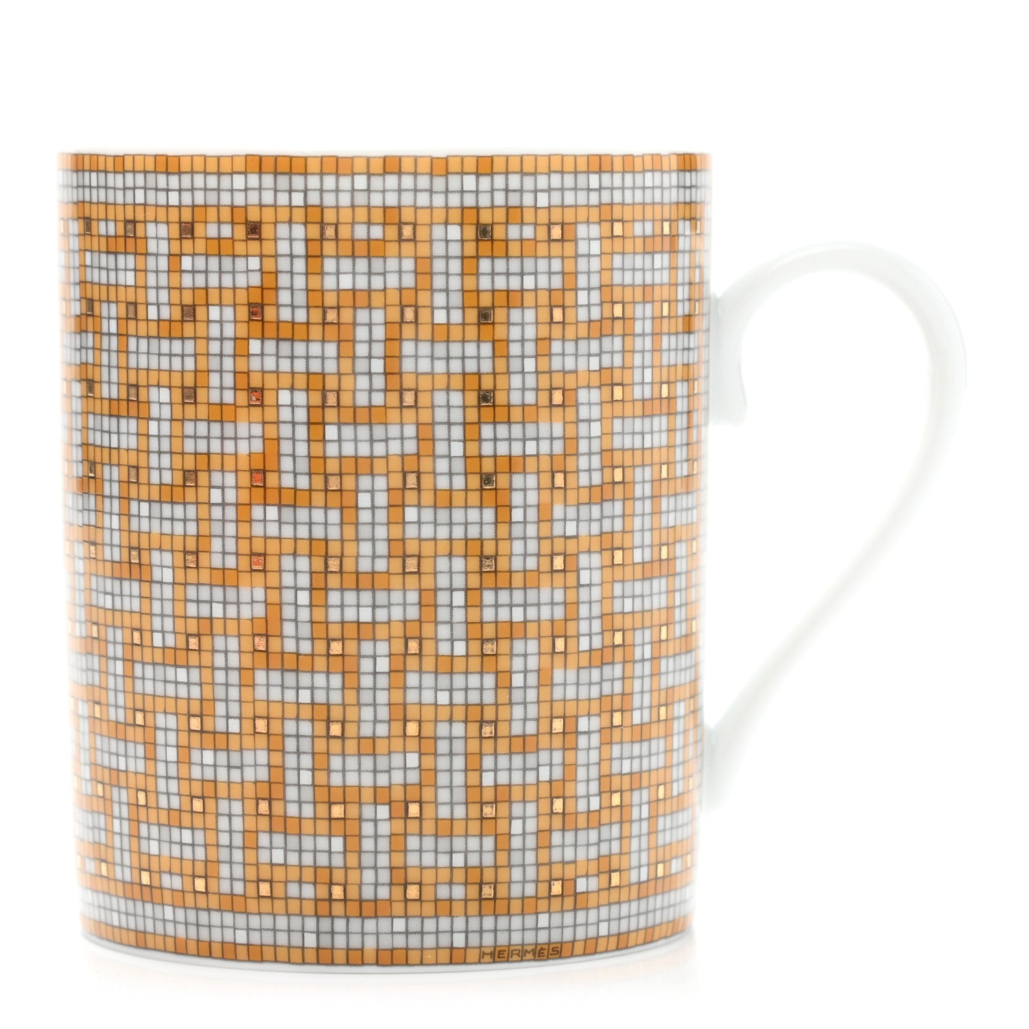 Hermes Porcelain Mosaique au 24 Mug Gold 1 of 8