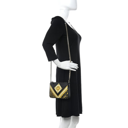 Versace Saffiano Baroque Print La Medusa Crossbody Black 2 of 9