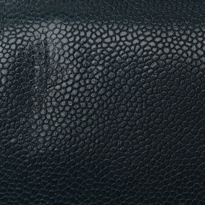 Chanel Metallic Caviar Quilted Jumbo Double Flap Dark Blue 14 of 15