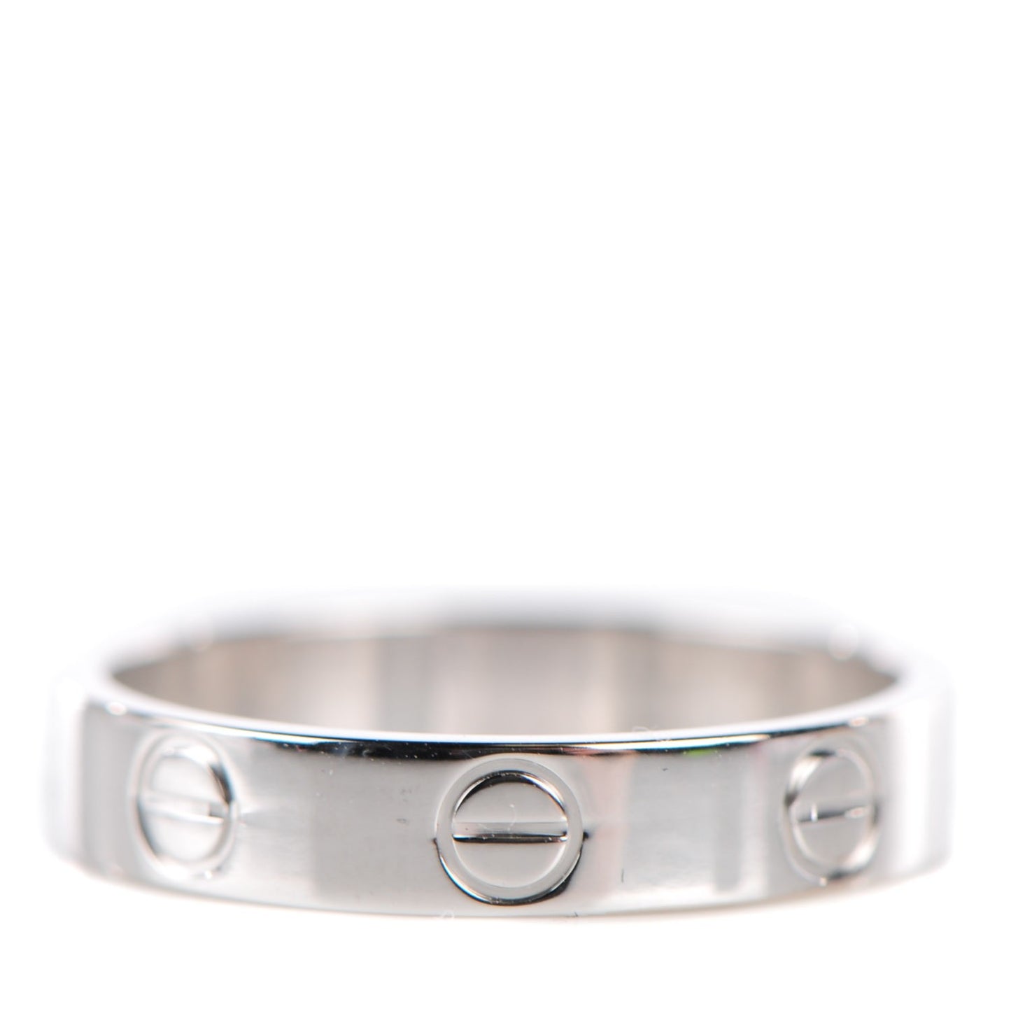 18K White Gold 4mm LOVE Wedding Band Ring 51 5.75