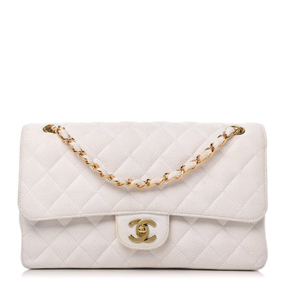 Chanel Neoprene Quilted Medium Double Flap White 1 of 14