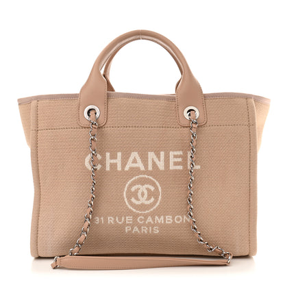 Chanel Mixed Fibers Small Deauville Tote Beige 1 of 12