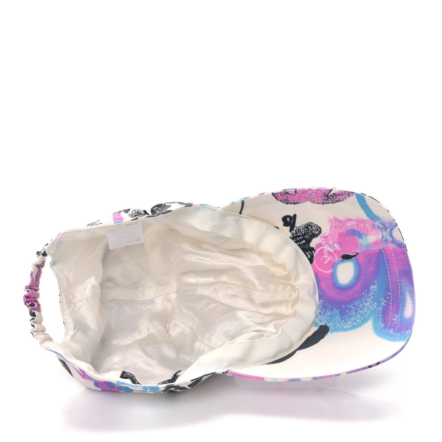 Chanel Canvas Printed Graffiti CC Cap Hat M Ivory Multicolor 7 of 9