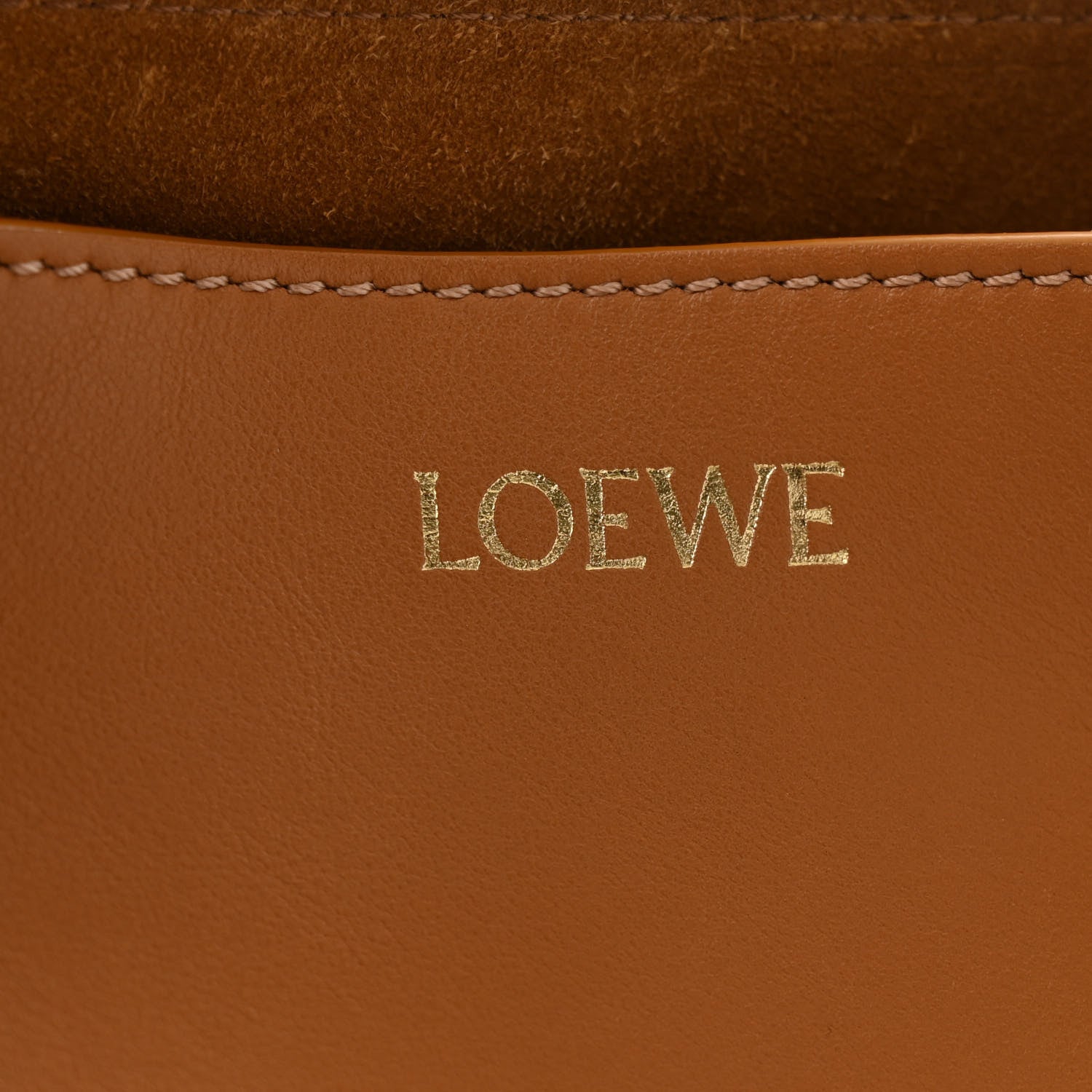 Loewe Shiny Calfskin Medium Puzzle Fold Tote Warm Desert 6 of 14