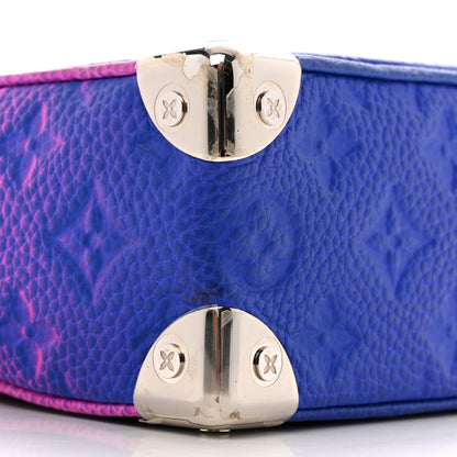 Louis Vuitton Taurillon Illusion Mini Soft Trunk Bleu Rose 7 of 13