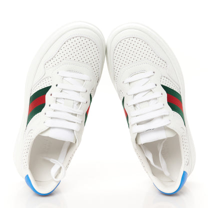 Gucci Calfskin Web Perforated Womens Platform 55mm Sneakers 36.5 White Bright Splash 2 of 11