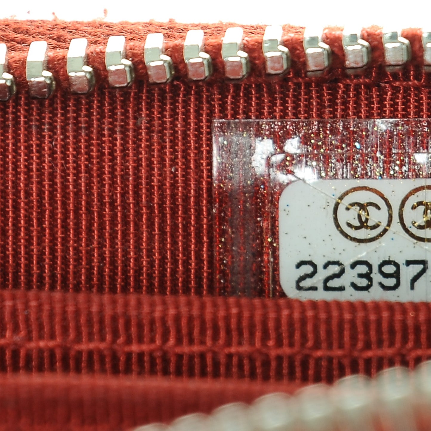 Caviar Chevron Quilted Zip Around Coin Purse Red