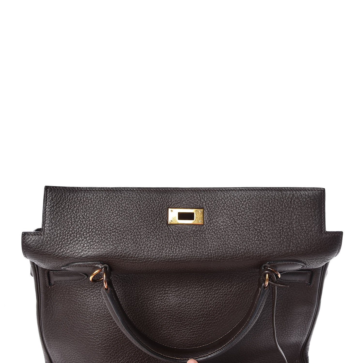 Hermes Taurillon Clemence Kelly Retourne 35 Chocolate 16 of 38