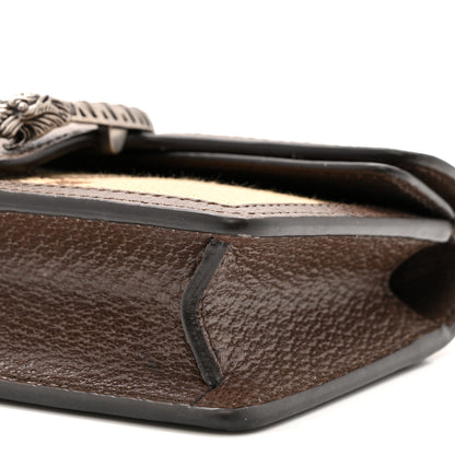 Gucci Monogram Jumbo GG Textured Dollar Calfskin Super Mini Dionysus Shoulder Bag Camel Ebony New Acero 10 of 12