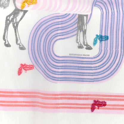 Hermes Silk Muslin Garde Robe Pop Scarf 80 White Multicolor 3 of 5