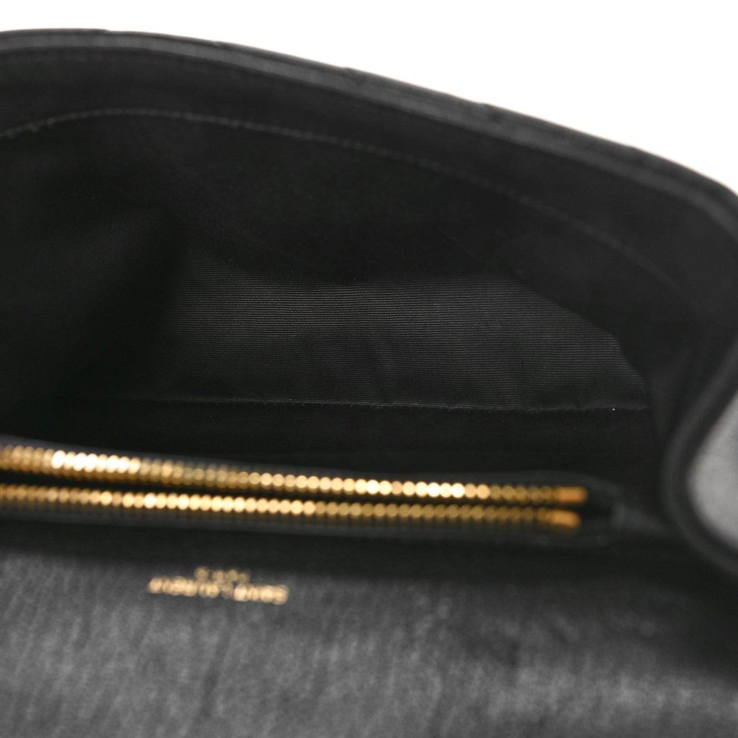 Sheepskin Matelasse Chevron Monogram Medium College Bag Black