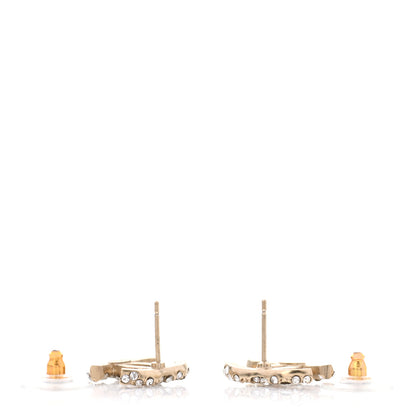 Chanel Crystal CC Earrings Gold 3 of 5