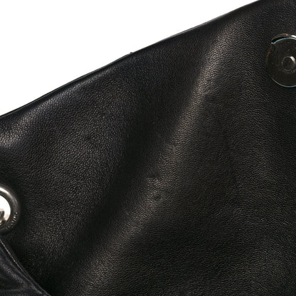 Saint Laurent Lambskin Quilted Small Loulou Puffer Monogram Chain Satchel Black 11 of 12