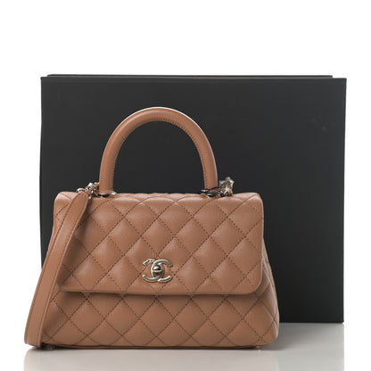 Chanel Caviar Quilted Mini Coco Handle Flap Brown 11 of 11
