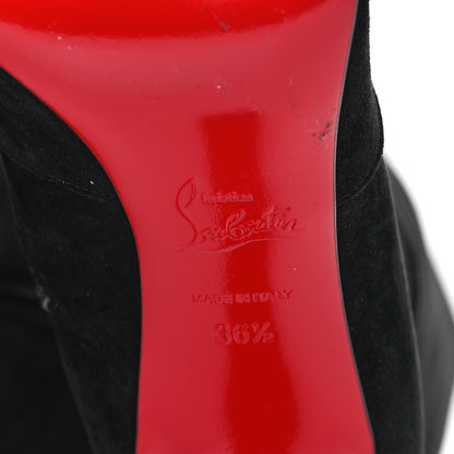 Christian Louboutin Veau Velours Eleonor Botta 85 Tall Boots 36.5 Black 6 of 8