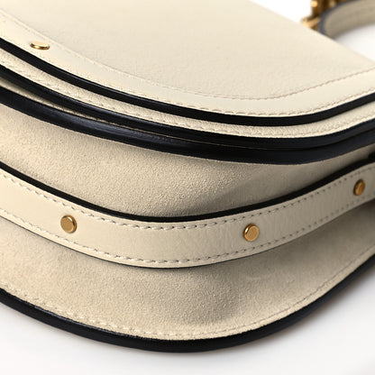 Chloe Calfskin Suede Small Nile Bracelet Bag Off White 11 of 11