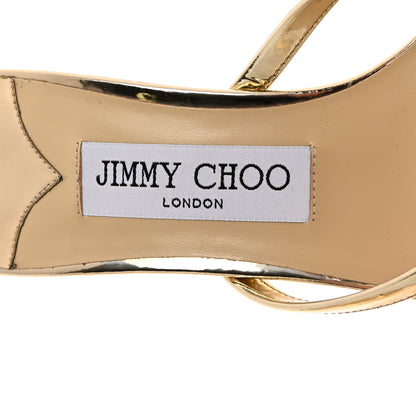 Jimmy Choo Metallic Maelie 70 Sandals 37.5 Gold 6 of 8