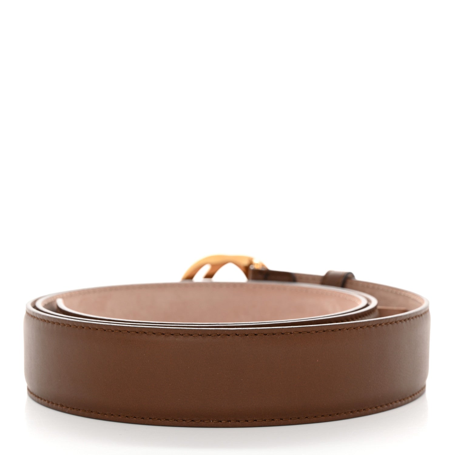 Gucci Calfskin Interlocking G 37mm Belt 115 46 Nut Brown 2 of 5