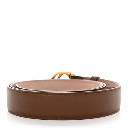 Gucci Calfskin Interlocking G 37mm Belt 115 46 Nut Brown 2 of 5