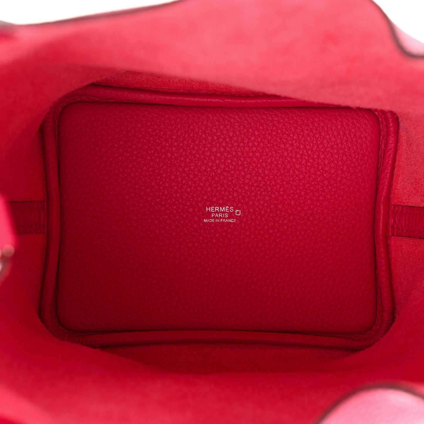 Taurillon Clemence Matte Alligator Picotin Lock Touch 18 PM Framboise