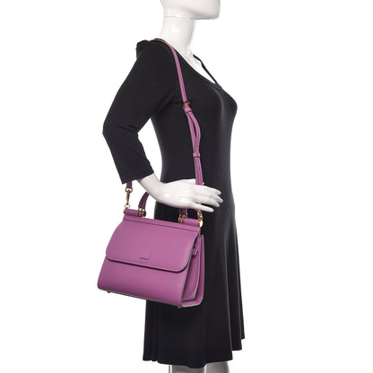 Dolce & Gabbana Calfskin Small Sicily 58 Bag Lavender 2 of 11