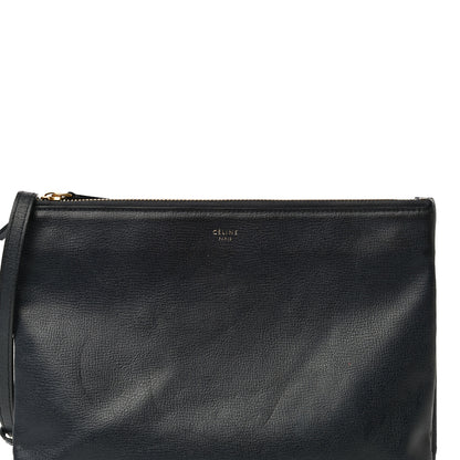 Celine Goatskin Large Trio Crossbody Bag Dark Blue 7 of 20