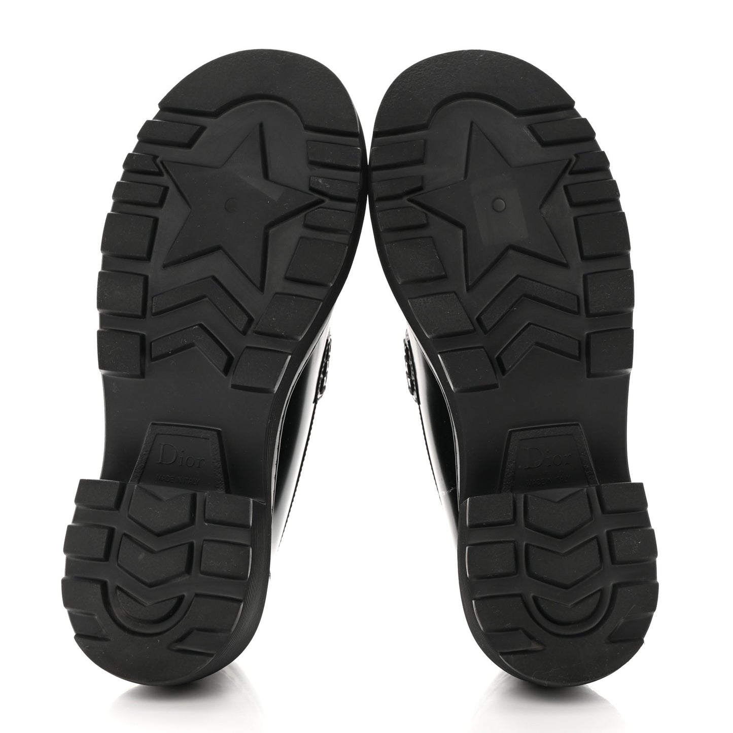 Brushed Calfskin Dior Code Lug Sole 15mm Loafers 38 Black