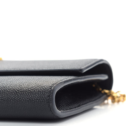 Saint Laurent Grain De Poudre Uptown Chain Wallet Black 9 of 10