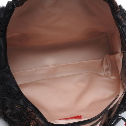 Valentino Garavani Satin Twill Rosette Tote Black 7 of 7