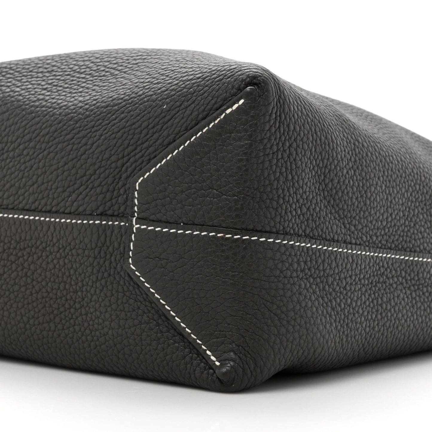 Taurillon Clemence Double Sens 36 Reversible Tote Graphite Bleu Electrique